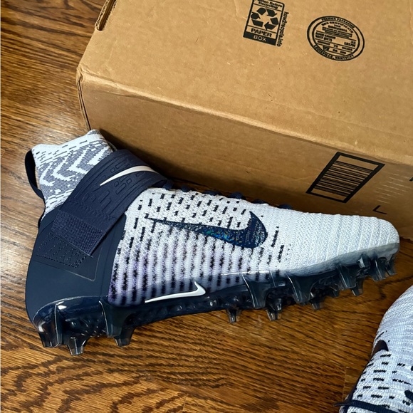 Nike Alpha Menace Elite 2 White Blue Men\'s Football Cleats BV2077-101 Size main image 4